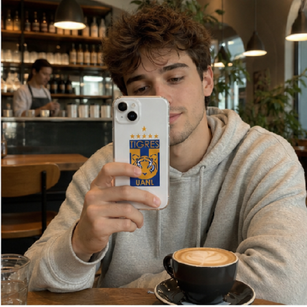 Club Tigres iPhone Case, iPhone 7 Plus/8 Plus, 13, Clear, Wireless charging compatible