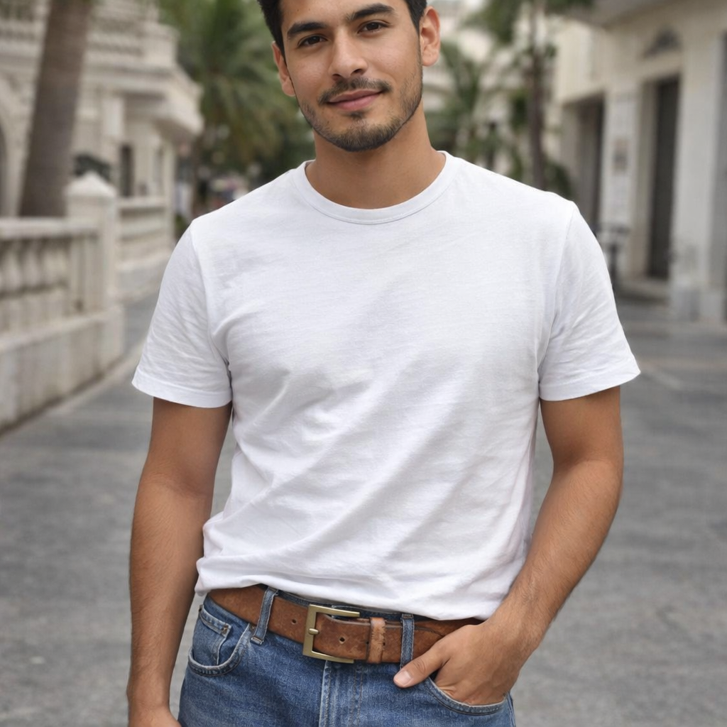 Cinturón de cuero para hombre