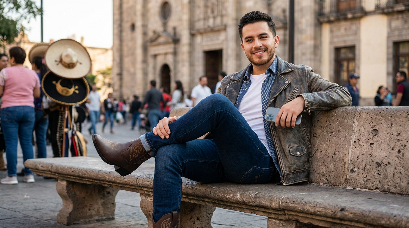 Botas vaqueras occidentales de punta ancha para hombres y mujeres