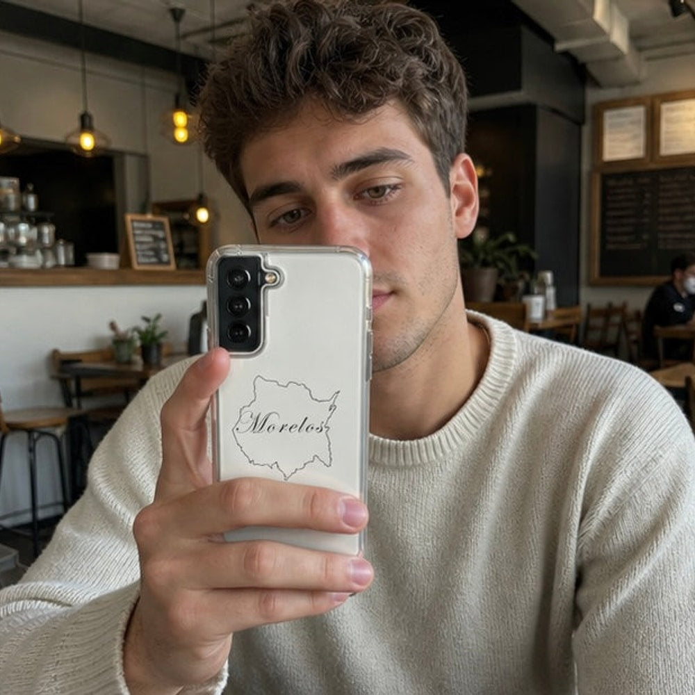 Funda transparente personalizada para Galaxy S21 FE de Morelos