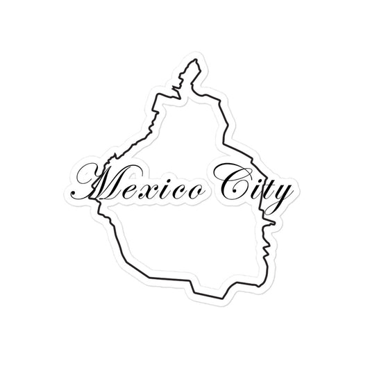 Mexico City Die cut Bubble free stickers, 3″×3″, White