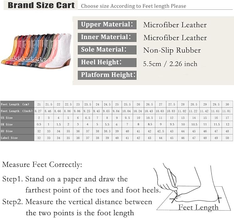 Wetkiss Women’s Western Cowboy Boots with Block Heel, Pull-On Tabs, and Classic Embroidery Design, 2, Black