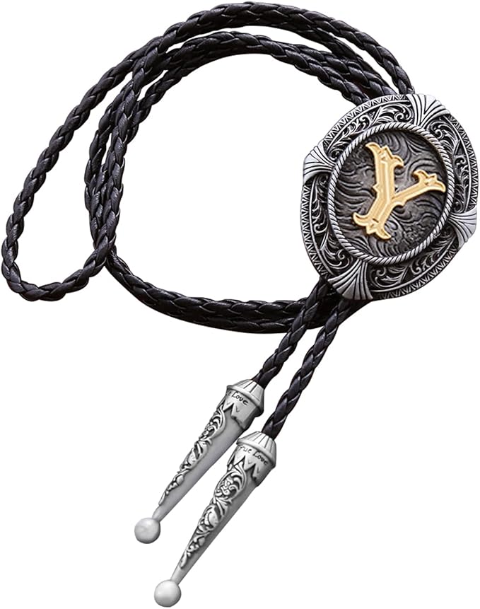 Letter Type Bolo Tie, Gray, A