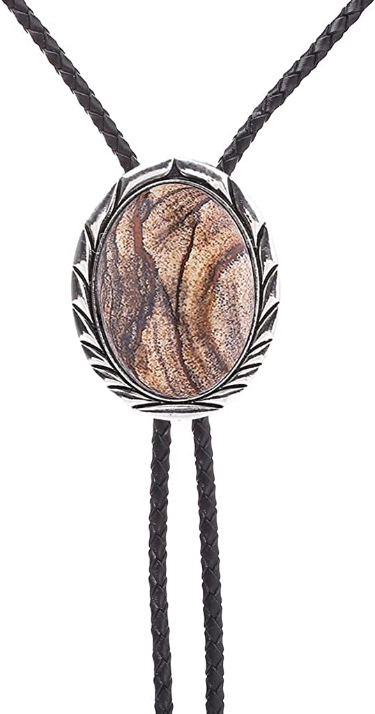 HUABOLA CALYN Handmade Bolo Tie for Men – Unique 3D Scorpion Design with Luminous White Stone, Native American Style, 1# Tiger Eye, One Size