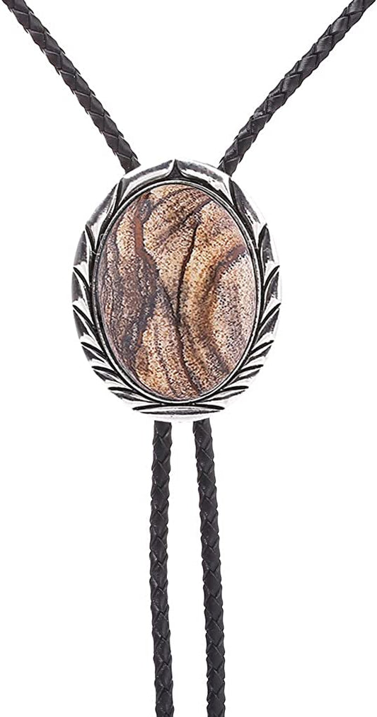 HUABOLA CALYN Handmade Bolo Tie for Men – Unique 3D Scorpion Design with Luminous White Stone, Native American Style, 1# Tiger Eye, One Size