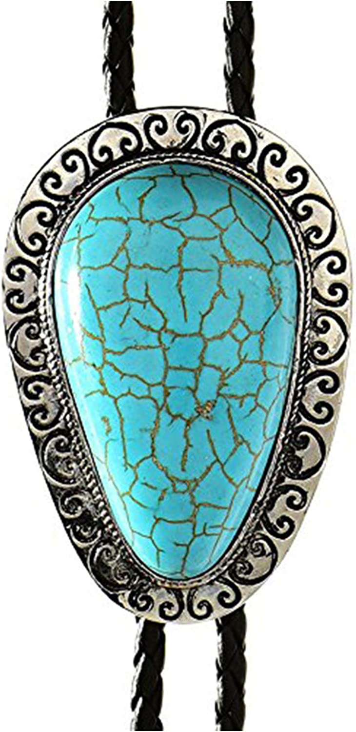 HUABOLA CALYN Black Bolo Tie for Men, Native American Western Cowboy Bolo Tie, 1# Black, One Size