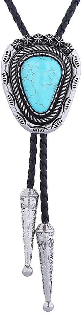 Handmade Black Round Western Cowboy Bolo Tie – Stylish & Durable for Men & Women, 1# Black, One Size