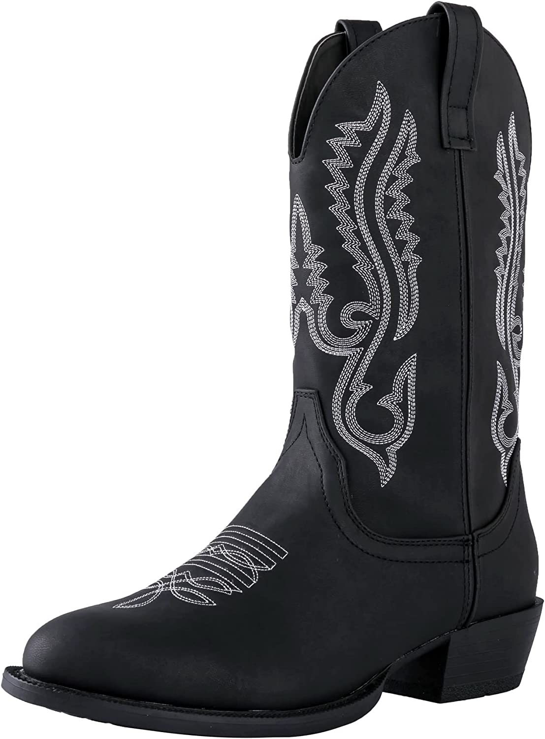 Canyon Trails Mens Classic Durable Round Toe Embroidered Western Rodeo Cowboy Boots, 8, Brown