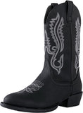Canyon Trails Mens Classic Durable Round Toe Embroidered Western Rodeo Cowboy Boots, 8, Brown