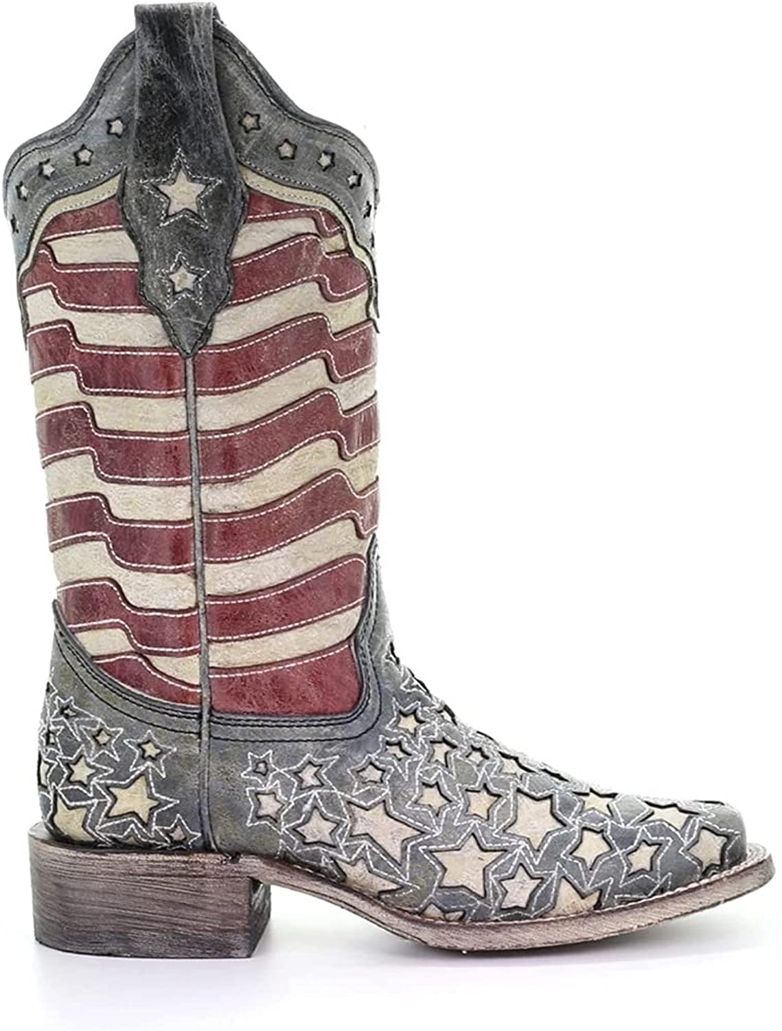 CORRAL Women's A3758 Handcrafted Western Boots, 5, Blue
