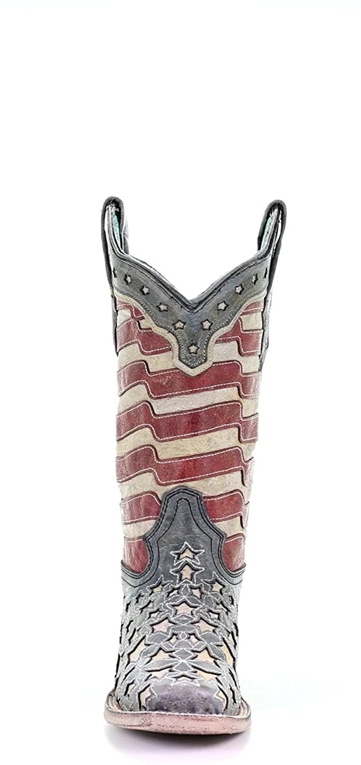 CORRAL Women's A3758 Handcrafted Western Boots, 5, Blue