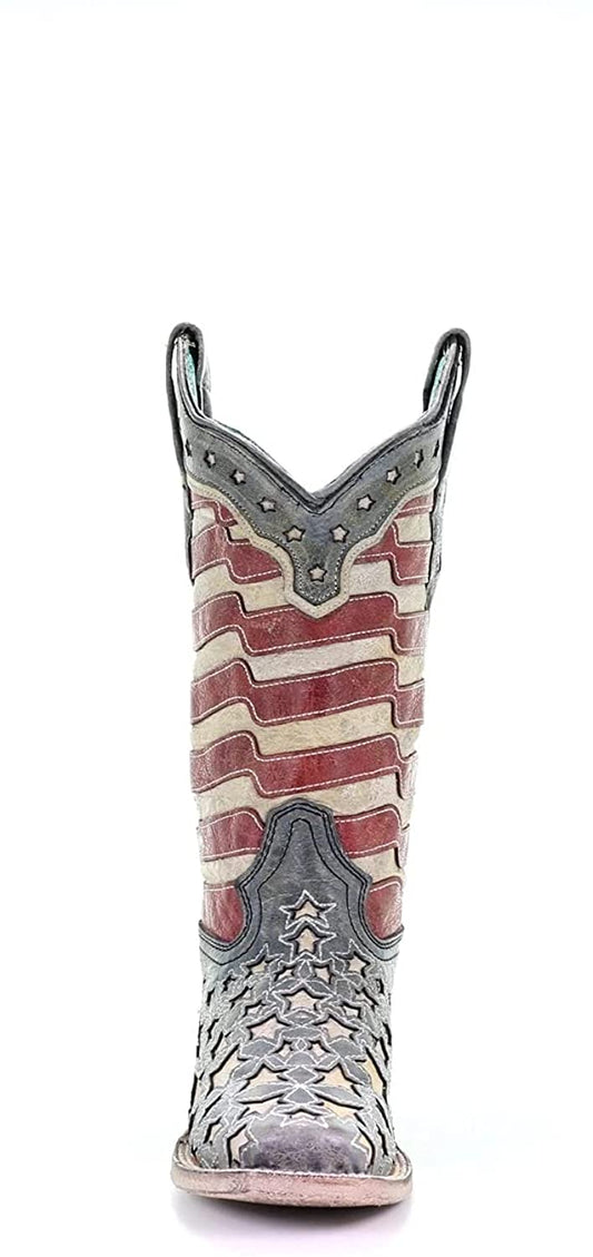 CORRAL Women's A3758 Handcrafted Western Boots, 5, Blue