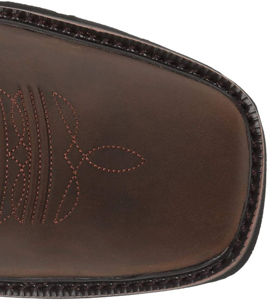 Wolverine Men's Rancher 10" Square Toe Soft Toe Work Boot, 9.5 X Wide, Dark Brown