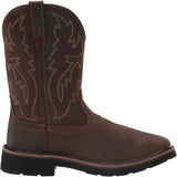 Wolverine Men's Rancher 10" Square Toe Soft Toe Work Boot, 9.5 X Wide, Dark Brown