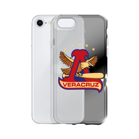 An iPhone case featuring a graphic of an eagle with the text 'VERACRUZ' on a white background.