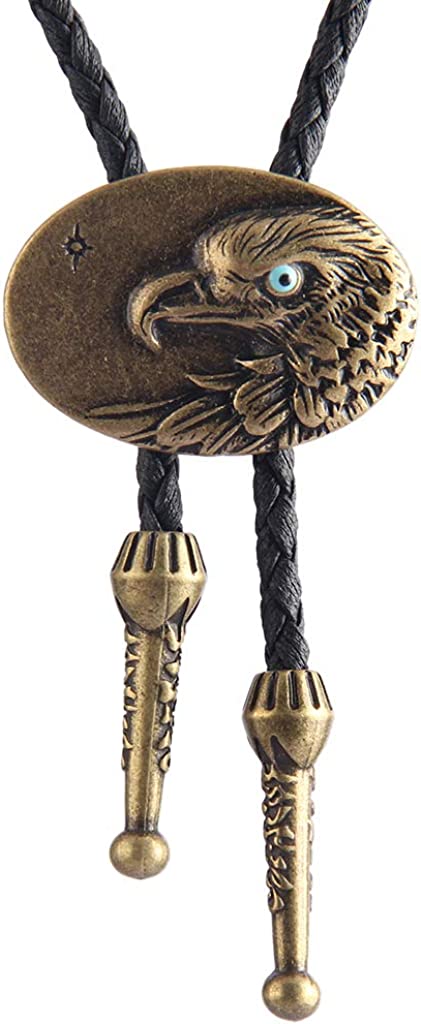 COOLLA Handmade Western Cowboy Bolo Tie with Black Vintage Cicada Pendant for Women and Men, Black, One Size