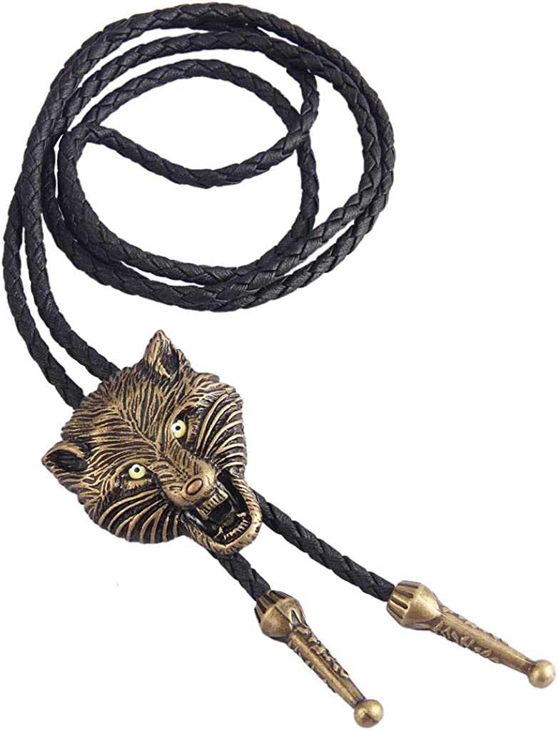 COOLLA Handmade Western Cowboy Bolo Tie with Black Vintage Cicada Pendant for Women and Men, Black, One Size