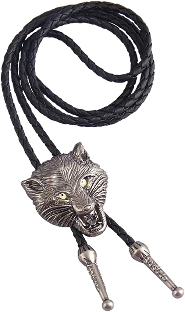 COOLLA Handmade Western Cowboy Bolo Tie with Black Vintage Cicada Pendant for Women and Men, Black, One Size