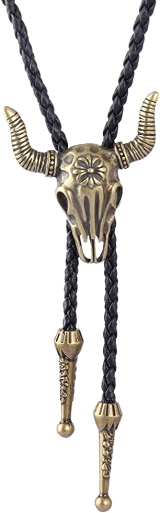 COOLLA Handmade Western Cowboy Bolo Tie with Black Vintage Cicada Pendant for Women and Men, Black, One Size
