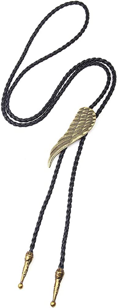 COOLLA Handmade Western Cowboy Bolo Tie with Black Vintage Cicada Pendant for Women and Men, Black, One Size