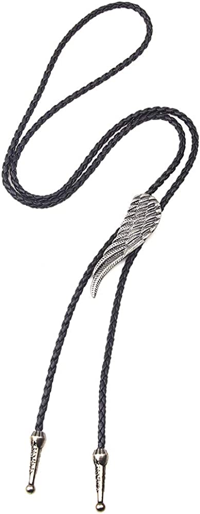 COOLLA Handmade Western Cowboy Bolo Tie with Black Vintage Cicada Pendant for Women and Men, Black, One Size