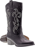 Canyon Trails Women's Embroidered Western Rodeo Cowboy Boots with Pointed Toe, 6, Black