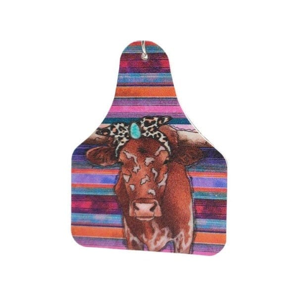 Custom Charm Western Style  Earrings, White Tassel, 18 cm