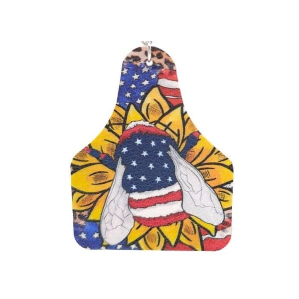 Custom Charm Western Style  Earrings, White Tassel, 18 cm