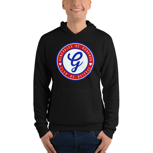 Generales de Durango  Unisex Pullover Hoodie, Black, S