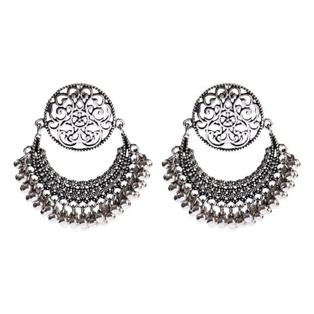 Golden Tassel Jhumka Earrings, HXE331 1, One Size