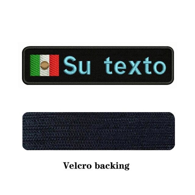 Mexico flag Patch, blue Velcro, 4"x3"