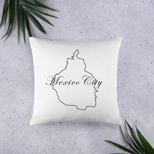 Mexico City Pillows, White, 18"x18"