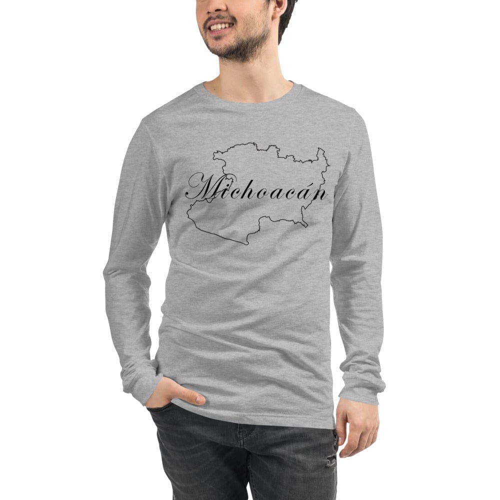 Michoacan Unisex Long Sleeve T Shirt, Athletic Heather, XS