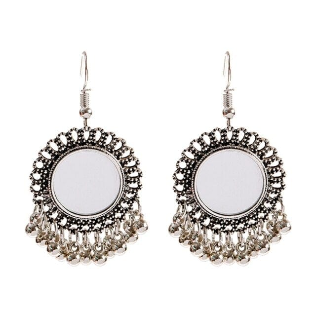 Golden Tassel Jhumka Earrings, HXE331 1, One Size