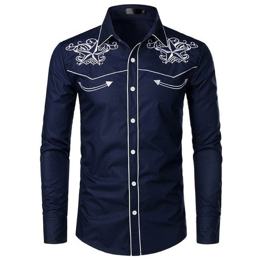 Urban Embroidered Shirt, Navy, S