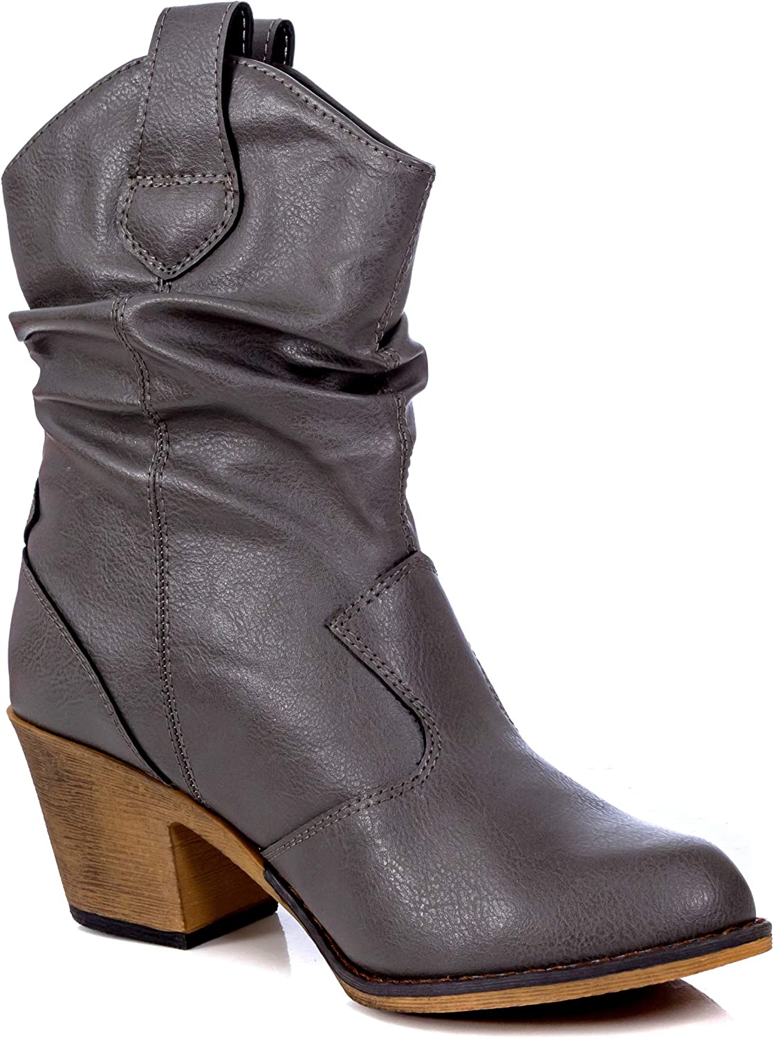Charles Albert Women's Modern Western Cowboy Boot, Distressed Style with Pull Tabs, Size 6, Black – Stylish, Comfortable, and Easy to Wear