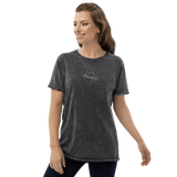 Chiapas Unisex Denim T Shirt, S, Black