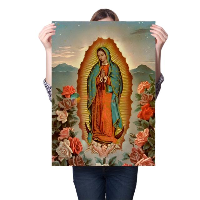 Arte mural de la Virgen de Guadalupe