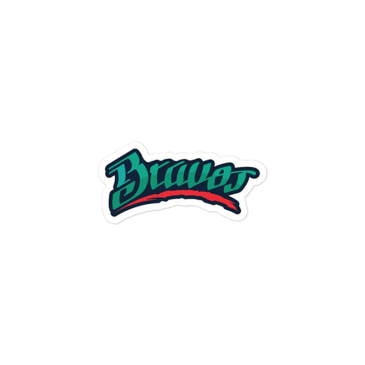 Bravos de Leon Bubble free stickers, 3″×3″, White