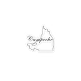 Campeche Die cut Bubble free stickers, 3″×3″, White