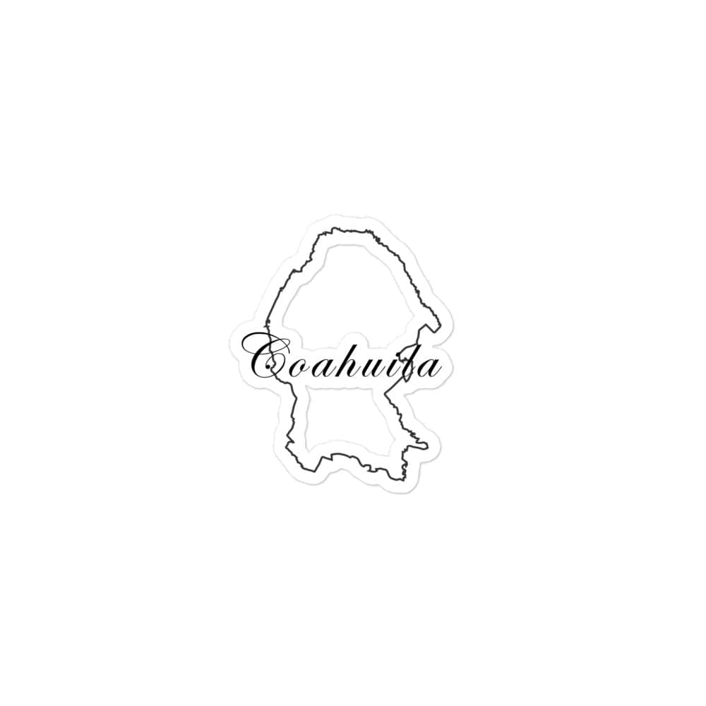Coahuila Die cut Bubble free stickers, 3″×3″, White
