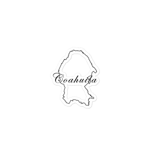Coahuila Die cut Bubble free stickers, 3″×3″, White