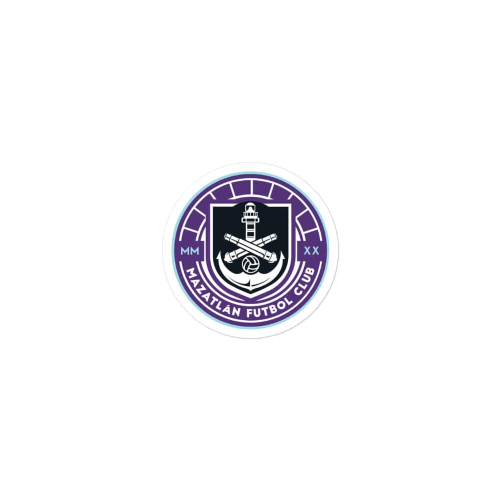 Mazatlan FC Die cut Bubble free stickers, 3″×3″, White