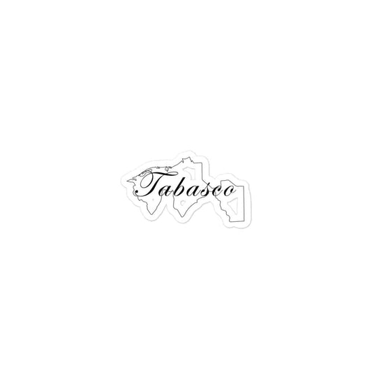 Tabasco Die cut Bubble free stickers, 3″×3″, White