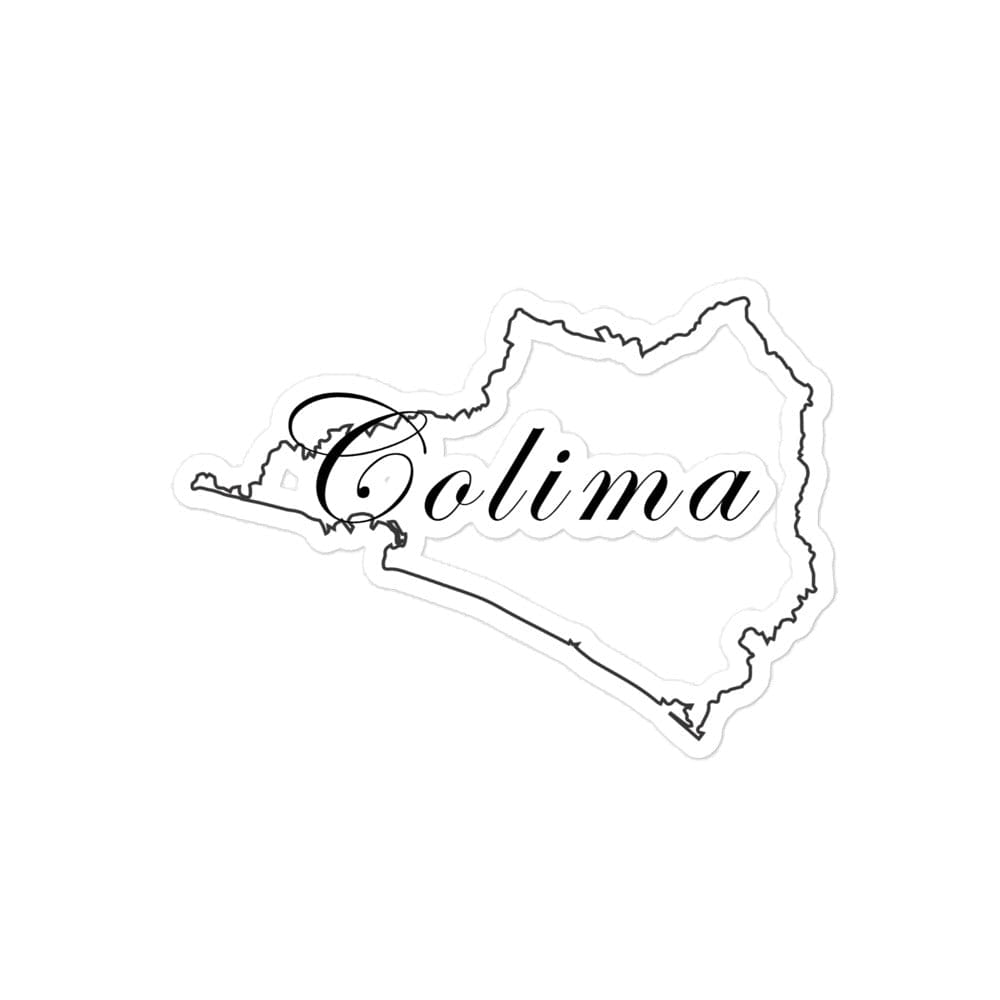 Colima Die cut Bubble free stickers, 3″×3″, White