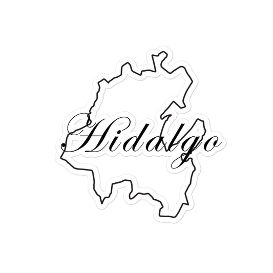 Hidalgo Die cut Bubble free stickers, 3″×3″, White
