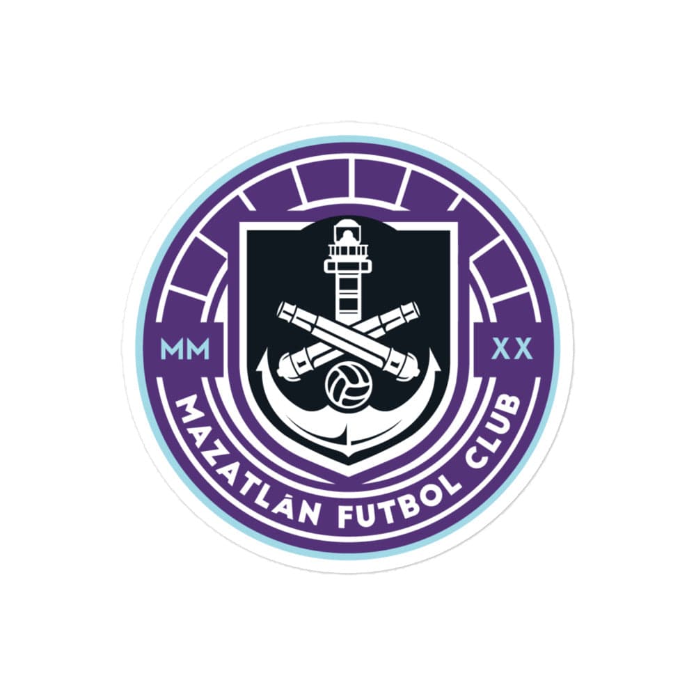 Mazatlan FC Die cut Bubble free stickers, 3″×3″, White
