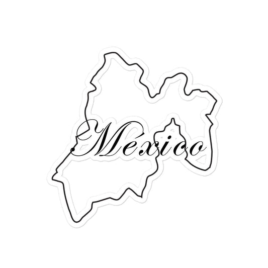 Mexico die cut bubble free stickers, 3″×3″, White