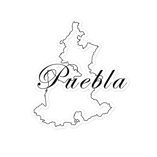 Puebla Die cut Bubble free stickers, 3″×3″, White