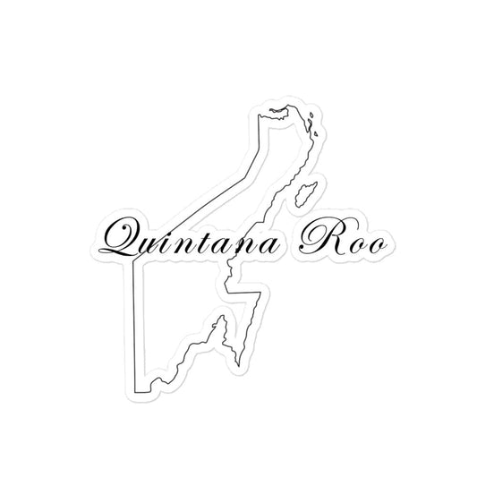 Quintana Roo Die Cut Bubble Free Stickers , 3″×3″, White